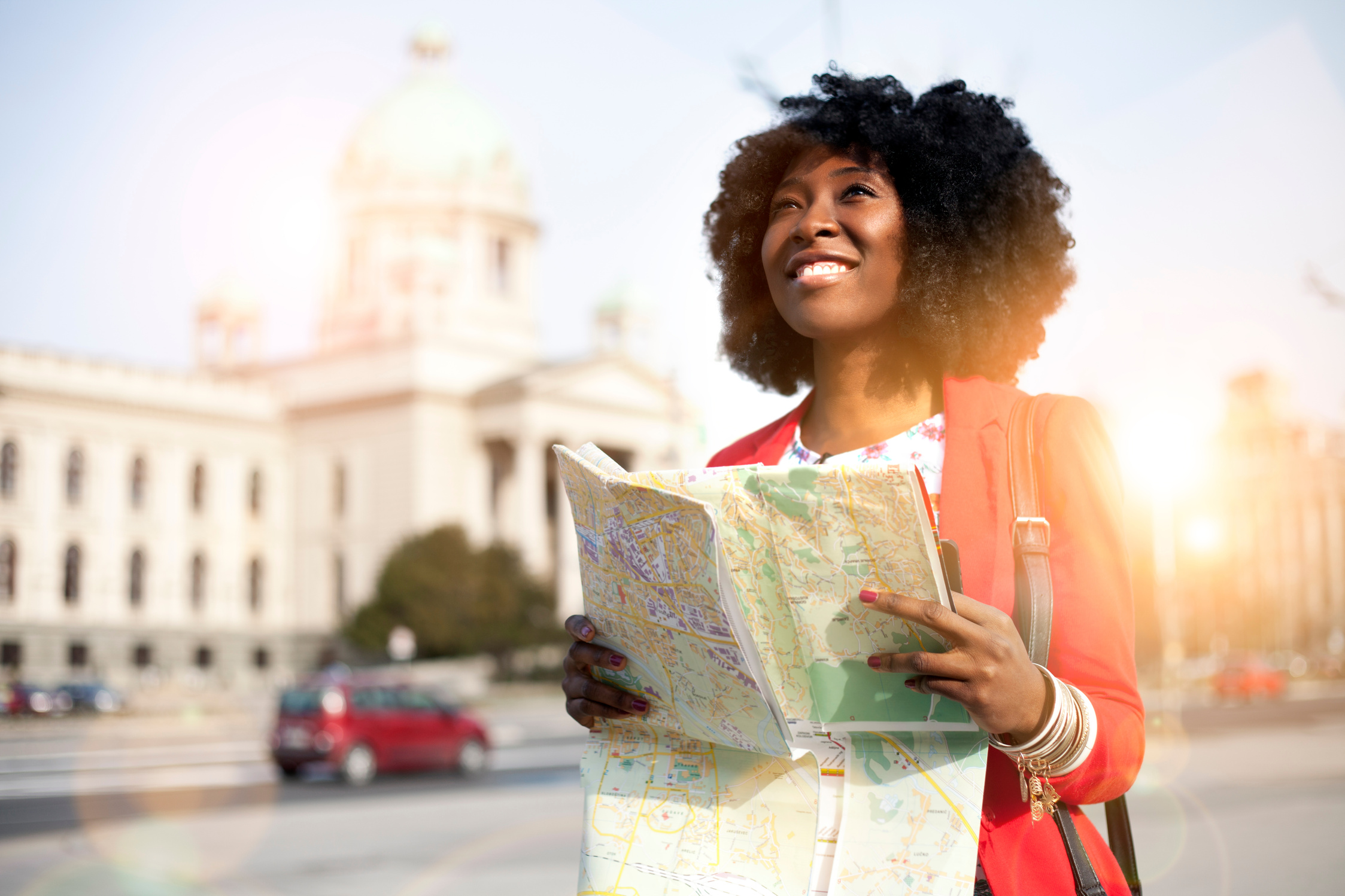 Woman traveling